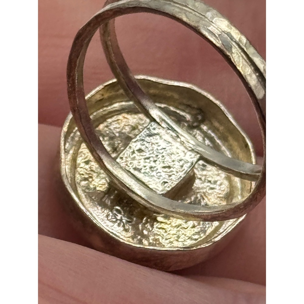Luli Hamersztein Sterling Silver Roman Glass Ring Size 7 - Picture 13 of 15